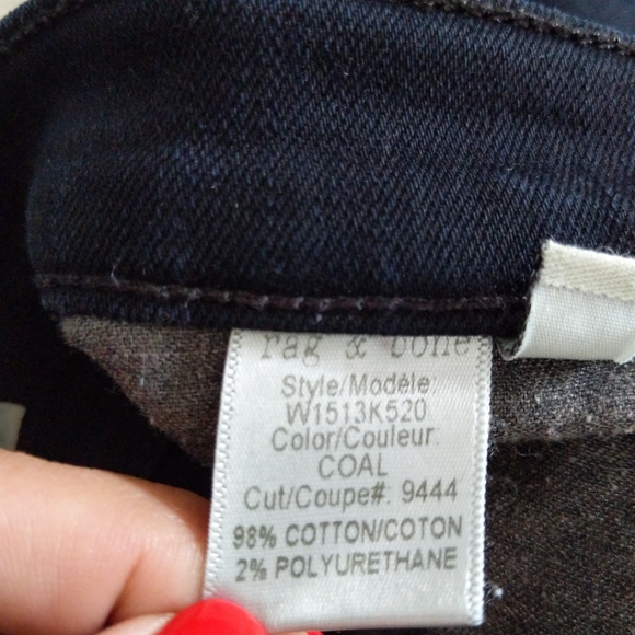 rag & bone High-rise Skinny Ankle Jeans in Coal - Picture 7 of 13